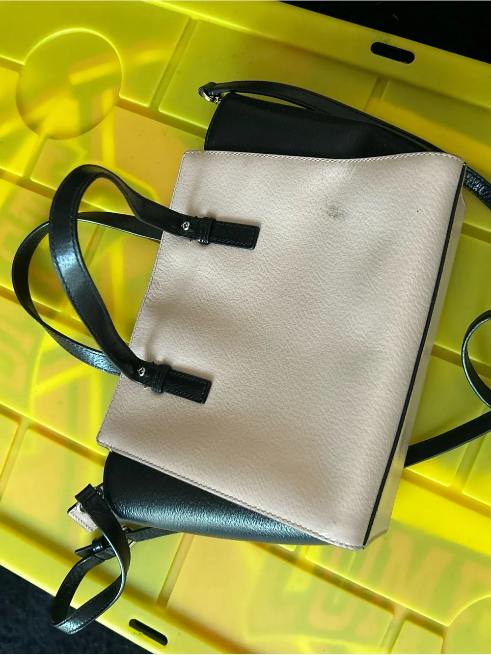 Two-Tone Black & Cream Tote Bag